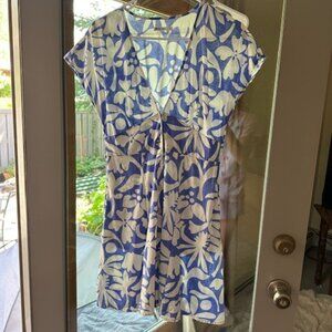 Marine Layer Camila Mini dress in Twilight Blue Flora, size small